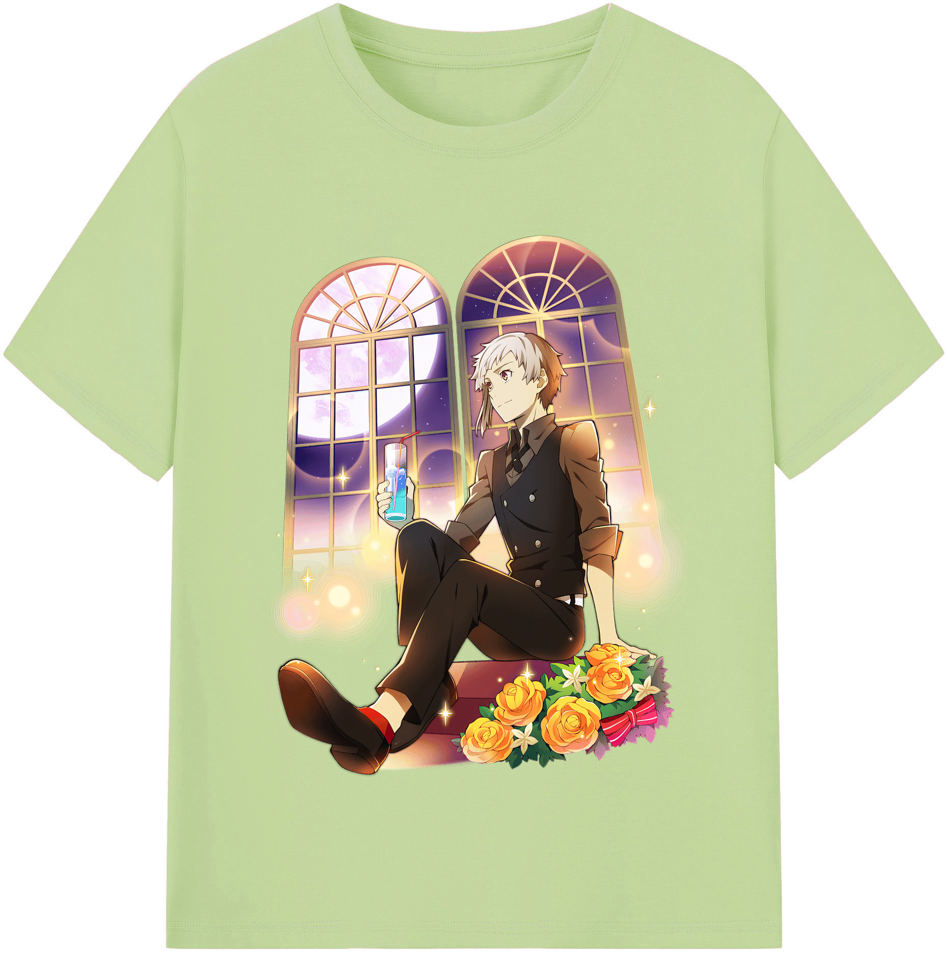 （画像用） 文豪ストレイドッグス Bungo Stray Dogs 綿100％半袖Tシャツ（フロントプリント）